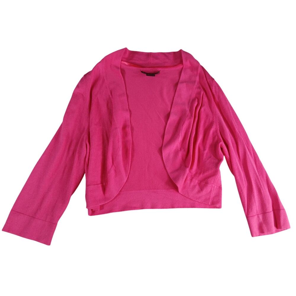 Jessica Howard Cardigan Womens 12 (Medium) Pink Sweater Shawl Style Hip Length